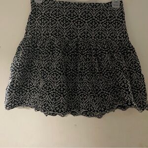 Express Black and White Mini Skirt